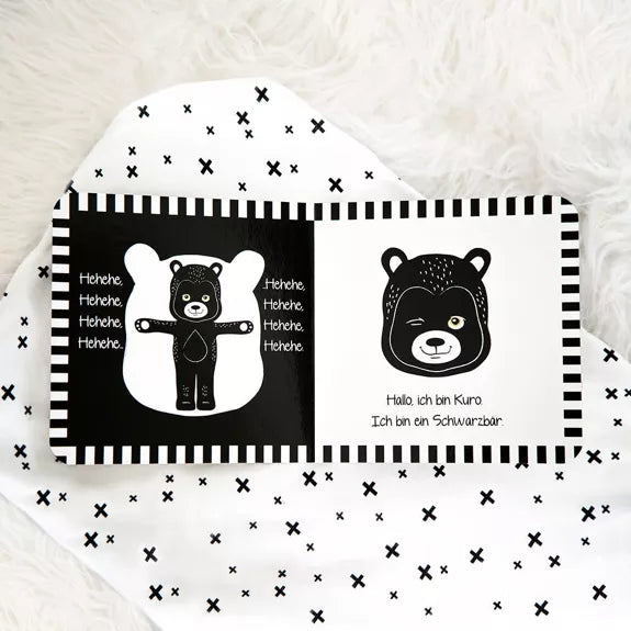 Contrast book for babies: KURO - The Black Bear
