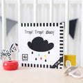 High-contrast fold-out book for babies: Drip, drip, baby