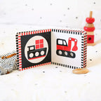 Contrast book for babies with openings: Baby Cars